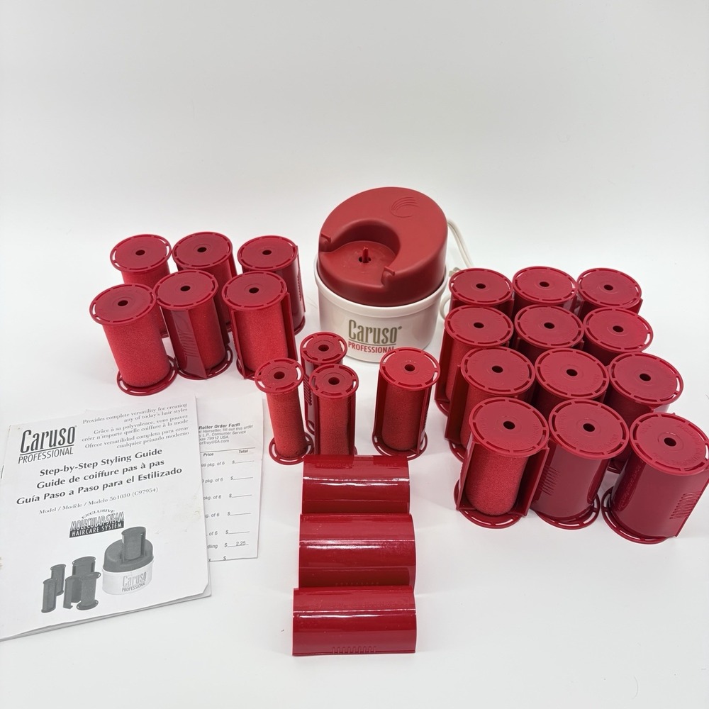 Caruso ProSet Curlers Molecular Steam 12 Lg, 6 Jumbo, 3 Sm 1 Med Rollers #561030
